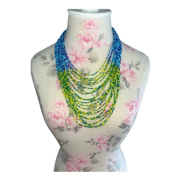 Vintage Colorful Layered Beaded Necklace - Picture 6 of 7